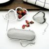 Stainless Steel Cooking Spices Infuser Fine Mesh Loose Tea Herbal Strainer Extended Chain Kitchen Seasoning Balls Outdoor Home Kitchen Accessories - E