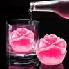 Rose Big Ice Ball Whiskey Ice Mold Ice Tray Round Ice Cube Silicone Mold Net Red Bartender Tool Box Ice Making - Pink