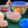 Reusable Durable Food Storage Lids For Bowls; 6 Different Sizes To Fit Most Containers; Dishwasher And Refrigerator Safe