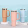 40oz Adventure Quencher Tumbler Thermos Vacuum Cups With Handle Stainless Steel Travel Water Cup Stay Ice Cold Car Coffee Mug - 1000-1500ml - 23