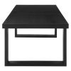 Contemporary 5pc Dining Gray Chairs - Rubbed Charcoal Wood, Gold Accents - as Pic