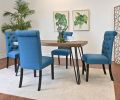 Ashford 5-Piece Dining Set, Hairpin Dining Table with 4 Chairs, 4 Color Options - as Pic
