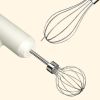 Electric Egg Beater With 2 Wire Beaters Portable Food Blender Whisk 3 Speeds Handheld Food Mixer ,USB Rechargeable Handheld Egg Beater - White