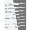 Stainless Steel Knife Set, 17 Pieces Kitchen Knife Set, Super Sharp Chef Knife Set with Acrylic Stand and Serrated Steak Knives - D.Perlla