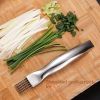 Stainless Steel Multifunctional Garlic Cutter Onion Knife Scallion Chopped Vegetable Cutter Sharp - A