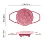 1pc Silicone Steamer Basket Air Holes Design With Feet And Handle For Pan Reusable Silicone Easy To Clean And Store Food Grade Material Steamer - Pink