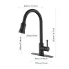 Single Handle High Arc Pull Out Kitchen Faucet,Single Level Stainless Steel Kitchen Sink Faucets with Pull Down Sprayer - as Pic