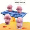 1pc Astronaut Ice Cube Mold Frozen Coffee Milk Tea Internet Celebrity Ice Mold Homemade Silicone Sorbet Ice Tray Mold - 4 Astronaut Ice Trays - Haze B