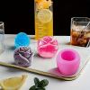 Rose Big Ice Ball Whiskey Ice Mold Ice Tray Round Ice Cube Silicone Mold Net Red Bartender Tool Box Ice Making - Pink