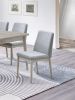 7pc Dining Set Natural Wood Grain Color Dining Table Rectangle Dining Table And Chairs Plush Comfort Fabric Dining Room Furniture - as Pic