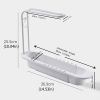 1pc Telescopic Sink Rack Over Sink Holder Organizer Rack Sponge Storage Drain Basket Dish Cloth Hanger For Home Kitchen - White