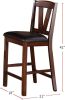 Dining Table 6x High Chairs 7pcs Counter Height Dining Set Walnut Finish Dining Room Furniture Transitional Style - as Pic