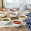 Porcelain Round Ramekin Dip Bowls, Set of 12