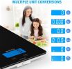 Digital Kitchen Scale for Food Ounces and Grams Cooking Baking, 1g/0.1oz Precise Graduation, Waterproof Tempered Glass, US