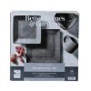 Dark Gray Square Stoneware 16-Piece Dinnerware Set