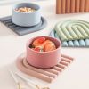 1pc Rainbow Silicone Heat Insulation Pad; Eco Friendly Soft Table Mat; Heat Resistant Silicone Trivets For Pots And Pans; Square Silicone Hot Pads - O