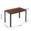5-Piece Dining Set Including Yellow Velvet High Back Nordic Dining Chair & Creative Design MDF Dining Table - as Pic