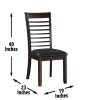 Ally - 7 Piece Dining Set - Dark Brown - as Pic
