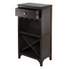 Ancona Modular Wine Cabinet with One Drawer; Glass Rack; X Shelf - 92745