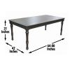 Linnett - 6 Piece Dining Set - Dark Gray - as Pic