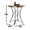 Adele - 5 Piece Dining Set With Counter Height Table - Dark Brown - as Pic