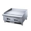 24" Griddler (24" Depth)  2-Burner Commercial  Griddle in Stainless Steel  with 4  legs - silver - stainless steel