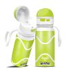 Tennis Pattern Straw Lid Water Bottle; Flip & Sip Double Stainless Steel Thermal Insulation; Sports Bottle; Outdoor Mug - 25oz