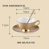 Cup Saucer Spoon Set Coffee Cup Set Porcelain Tea Cup Ceramic Coffee Mug 6.8OZ - Default
