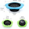 4 Pack Sink Strainer For Kitchen Sink Drain Silicone Sink Stopper Garbage Disposal Drain Stopper For 1.97-2.8 Inch Basin Drain Holes - Blue, Green