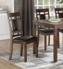 Classic Cherry Finish 6pc Dinng Set Table Bench 4x Chairs Faux Leather Upholstery Kitchen Dining Furniture - as Pic