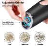 Electric Gravity Sensing Coffee bean Grain Grinder Seasoning Bottle - Black