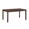 Classic Cherry Finish 6pc Dinng Set Table Bench 4x Chairs Faux Leather Upholstery Kitchen Dining Furniture - as Pic