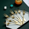 ReaNea Gold Dinner Forks 12 Pieces Stainless Steel 8.17" Fork Wedding Silverware Set - ReaNea