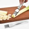 Stainless Steel Onion Cutter; Green Onion; Veggie Chopper; Multifunctional Scallion Cutter - Style 1