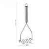 Stainless Steel Manual Potato Press; Baby Food Masher; Wavy Potato Press; Kitchen Gadgets - Round Hole Potato Press
