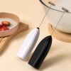 Mini Stainless Electric Handheld Egg Beater Household Kitchen Steel Coffee Milk Tea Blender Beat up the Cream Stirring - White