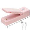 1pc 2 In 1 USB Chargable Mini Bag Sealer Heat Sealers With Cutter Knife Rechargeable Portable Sealer For Plastic Bag Food Storage - White