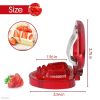 Strawberry Slicer Kitchen Gadget Cute Cutter with Stainless Steel Wires Strawberry Kitchen Fruit Slicer for Kids - Vikrom