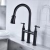 Bridge Kitchen Faucet with Pull-Down Sprayhead in Spot - as Pic