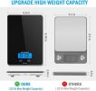 Digital Kitchen Scale for Food Ounces and Grams Cooking Baking, 1g/0.1oz Precise Graduation, Waterproof Tempered Glass, US