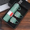 1pc/1Set Stainless Steel Thermal Cup; With Gift Box Set; Double Layer Leakproof Insulated Water Bottle; Keeps Hot And Cold Drinks For Hour - Green Sin