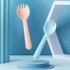 Disposable Plastic Spoons Forks For Cake Ice Cream Salad Fruit Dessert Soup  - 100pcs White