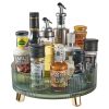 Kitchen Rotating Spice Rack Shelf Seasoning Household Multi-functional Storage Turntable Supplies - VB059-green