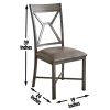 Alamo - 5 Piece Dining Set - Dark Brown - as Pic