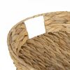 16" Tan Round Water Hyacinth Woven Tray