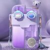 Cartoon Animal Decor Kawaii Water Bottle With Straw & Lips; Leakproof Creative Cute Water Bottle With Adjustable Strap And Stickers For Traveling - Ye