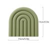 1pc Rainbow Silicone Heat Insulation Pad; Eco Friendly Soft Table Mat; Heat Resistant Silicone Trivets For Pots And Pans; Square Silicone Hot Pads - B