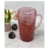 2.5 Quarts Water Pitcher with Lid, Paisley Unbreakable Plastic Pitcher, Drink Pitcher, Juice Pitcher with Spout BPA Free - as Pic