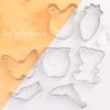 7 Pcs Cat Cookie Cutters Butterfly DIY Biscuit Mold Rabbit Sugarcraft Cake Cookies Cupcake Decorating Tool - Default