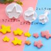 2 Sets Maple Leaf Shape Pastry/Cookie/Fondant Stampers Leaf Plunger Cutters Cake Cutter Biscuits Mold - Default